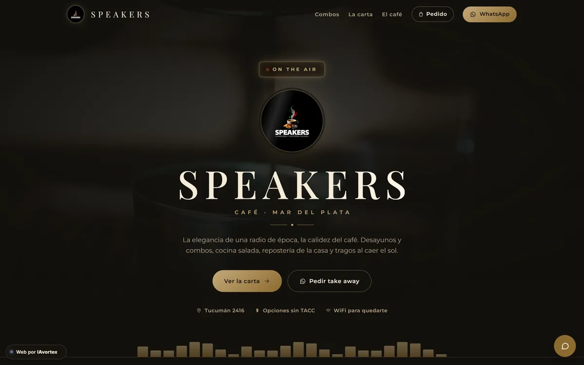 Sitio de Café Speakers que construimos